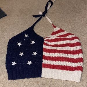 American flag crop top